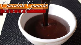 EASY CHOCOLATE GANACHE Recipe using Cocoa Powder [upl. by Nosidda]