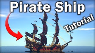 🏴‍☠️ Minecraft Tutorial How to Make an EPIC Pirate Ship Queen Annes Revenge [upl. by Davine155]