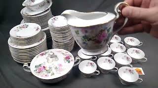 Noritake Japan Gardena 3056 Fine China Dinnerware set [upl. by Atlee]