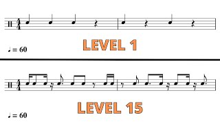 Rhythm Exercises For Musicians  15 Levels Of Difficulty 🎵 [upl. by Iba738]