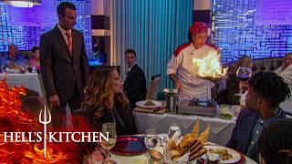 Chefs Run Wild in the Dining Room Best of Tableside Cooking  Hell’s Kitchen [upl. by Rosenfeld]