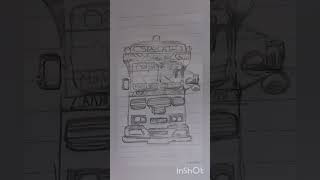 Bus art pencil subscribe karala sap eka denna 💓💓💓💓💓❤❤❤❤❤ [upl. by Refinnaj192]