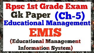 Ch5 Educational Management EMISEducational Management Information System by Dr Ajay choudhary [upl. by Auqenwahs]