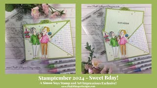 STAMPtember 2024  Sweet Bday Simon Says Stamp and Art Impressions Exclusive [upl. by Kehsihba706]