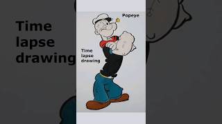 Popeye timelapse drawing drawing popeye shorts [upl. by Broder]