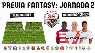 ✅ ANÁLISIS FANTASY DE LA JORNADA 2 ALINEACIONES Y RECOMENDACIONES DE CADA PARTIDO 📋  BIWENGER [upl. by Nerine]