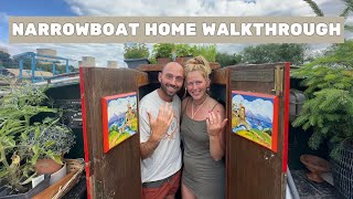 Narrowboat Home Tour Full Walkthrough of our 59ft Off Grid Home [upl. by Farrow529]