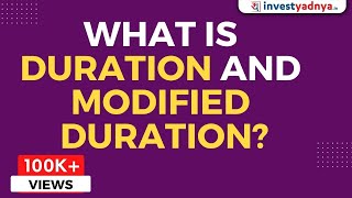 What is Duration amp Modified Duration  Macauley Duration amp Modified Duration calculations [upl. by Jeffcott]