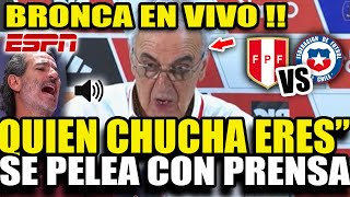 EXPLOTÓ FOSSATI SE PELEA EN CONFERENCIA CON PERIODISTAS TRAS EL PERÚ VS CHILE 00 [upl. by Odlanier]