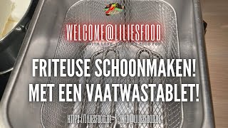 Friteuse schoonmaken met één vaatwastablet is een GAMECHANGER [upl. by Lyle]