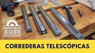 Tipos e Instalación de correderas telescopicas [upl. by Eeneg]