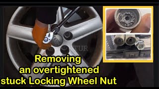 How to remove and replace a Stuck OverTightened Car Locking Wheel Nut and probable root causes [upl. by Nimar57]