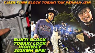 Y15ZR BLOCK TOBAKI 72MM LOCK TROTTLE TANPA JEM  BUKTI BLOCK TOBAKI PADU amp TAHAN  Y15ZR 202KMH GPS [upl. by Lawford846]