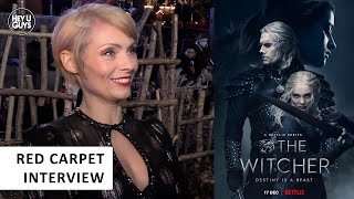 The Witcher Season 2  MyAnna Buring on returning to make the world of The Witcher bigger [upl. by Crin]