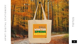 Autumn Tote Bags  Orange Fall Seasons Tote fashion bags accessories fallstyle gifts autumn [upl. by Ttirb676]