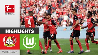 Again In Injury Time  Bayer 04 Leverkusen  VfL Wolfsburg 43  Highlights  Matchday 4 Bundesliga [upl. by Av]