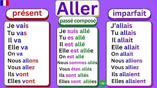 Learn French  French grammar  Verbe aller présent  Limparfait  Passe compose [upl. by Kath]