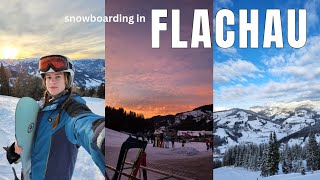 moments of scenery and snowboarding in Flachau [upl. by Rubi]