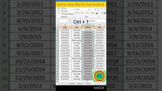 Extract day month and year in selected Data [upl. by Yaner]