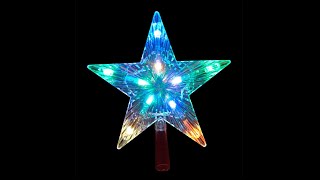 Multi Colour LED 3D Star Christmas Tree Top Decoration [upl. by Kare]