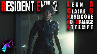 Labbing no damage runs  RE2 Remake Leon AClaire B HARDCORE [upl. by Couhp]