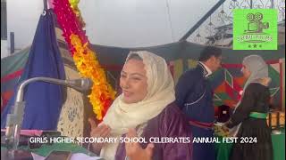 Govt Girls Higher secondary school kargil celebrates Annual Fest 2024 showcases students skill [upl. by Gnohc362]