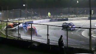 Banger Racing Ringwood Raceway UK Open 2ltr National Bangers 110317 [upl. by Brunhilda]