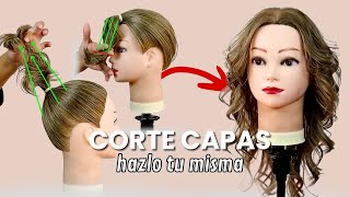 🔴CORTE EN CAPAS ► EN 2 PASOS  HAZLO TU MISMA [upl. by Arodnap]