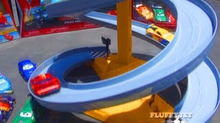 Cars 2 RaceOff Speedway RaceORama World Grand Prix Racers Disney Pixar Mattel Race Track Launcher [upl. by Erdman342]