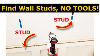 How to Find Stud In Wall Without Stud Finder Tool 30 Seconds [upl. by Eidaj]