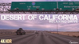 【4K】DRIVING DESERT FREEWAY 15 IN CALIFORNIA｜LAS VEGAS HIGHWAY｜ HIGHWAY SOUNDS FOR SLEEP｜CA US [upl. by Hatcher]