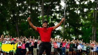 Tiger Woods Final Putt and Celebration at the 2019 Masters Tournament [upl. by Norved70]