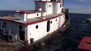 Tugboat Ocean Wind Becomes an Artificial Reef [upl. by Eelyma]