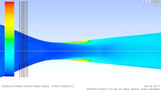 Ansys Fluent  Cavitation Laval nozzle [upl. by Aihtenak]