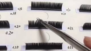 individual lashes extension 003mm025mm [upl. by Ydnor202]