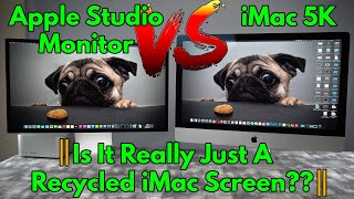 Apple Studio Monitor Vs iMac 5K Screen  Is The Studio Just A Recycled iMac Screen [upl. by Gorlicki644]