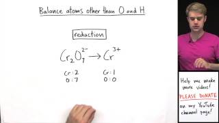 How to Balance Redox Equations in Acidic Solution Example 1 [upl. by Wanda]