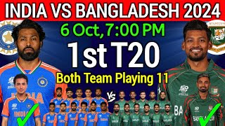 India vs Bangladesh 1st T20 2024  India vs Bangladesh 1st T20 Playing 11  Ind vs Ban Playing 11 [upl. by Loredo]