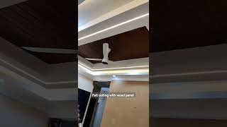 Best ceiling design along with wood panel and led lights [upl. by Ziza645]