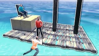 BUILDING RAFTS TO ESCAPE ISLAND  Garrys Mod Gameplay  Gmod Sandbox Build Challenge [upl. by Jordans]