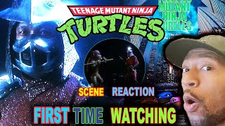 TMNT 1990 MOVIE  SHREDDER VS TURTLES  SCENE REACTION FIRST TIME WATCHING [upl. by Llegna408]