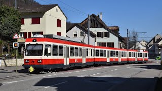 Waldenburgerbahn  Liestal BaselBâle  le 31mars2021 [upl. by Dranyar]