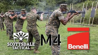 Benelli M4 Tactical Defensive Shotgun with PistolGripped Stock Scottsdale Tactical [upl. by Anerys]