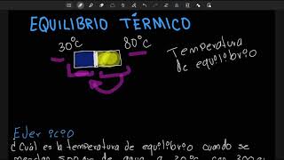 EQUILIBRIO TÉRMICO  Ejercicios de temperatura de equilibrio [upl. by Nireil]