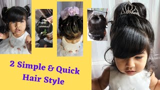 2 Easy and Quick Hairstyles for Toddlers [upl. by Esille]