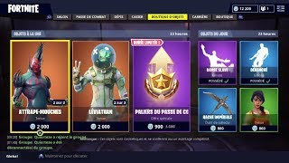 FORTNITE  Boutique du 15 août Skins quotATTRAPESMOUCHESquot  quotLÉVIATHANquot [upl. by Aicnetroh]