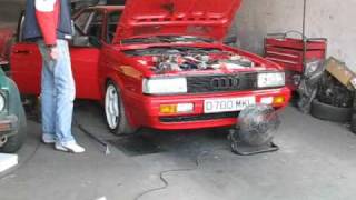 audi coupe quattro 10vT first dyno [upl. by Hgielak]