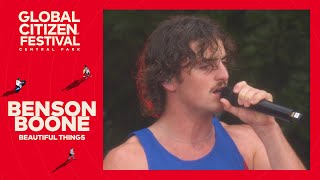 Musician Benson Boone sings Beautiful Things  Global Citizen Festival NYC 2024 [upl. by Cutty]