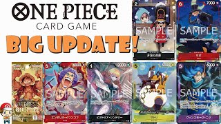 Stunning Alt Arts Revealed from PRB01 Officially Revealed Big Update One Piece TCG News [upl. by Leksehcey539]