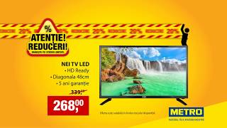 METRO Televizor NEI LED HD Ready diagonala 98cm [upl. by Prager260]